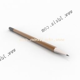 Μονό μολύβι ξύλου 3d μοντέλο