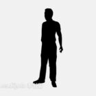 Lowpoly Man silhouetten karakter