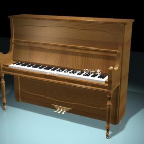 Dřevěný vzpřímený 3D model klavíru