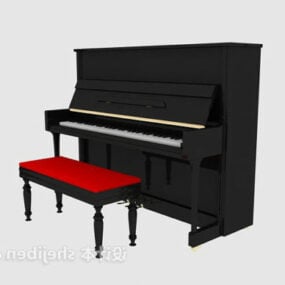 Klasický 3D model vzpřímeného klavíru