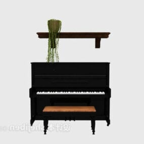 3d модель фортепиано с декоративной отделкой