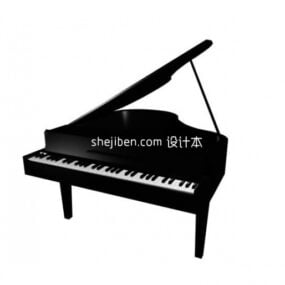 Style de piano à queue modèle 3D