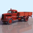 Heavy Truck Vehicle Red Painted