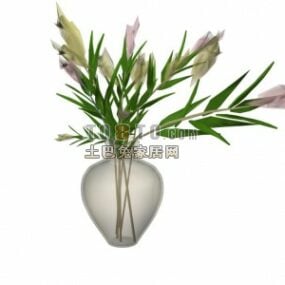 Blumentopf-Pflanzenmaterial 3D-Modell