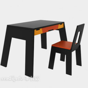 塑料儿童凳桌椅3d模型