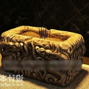Stone Altar Seat 3d model