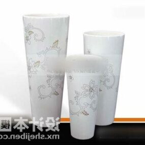 Porcelain Pot Decorating 3d model