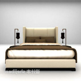 Μεταμοντέρνο 3d μοντέλο διπλού κρεβατιού