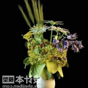 Τρισδιάστατο μοντέλο διακόσμησης φυτών σε γλάστρα