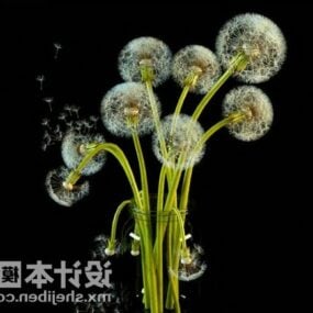 민들레 꽃병 냄비 3d 모델