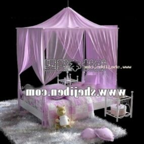Princess Bed Furniture 3d model