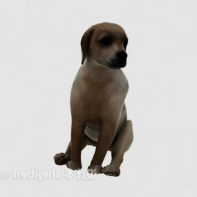 3D model zvířete štěně psa