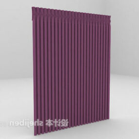 3д модель фиолетовой атласной шторы