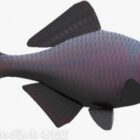 Model 3d Ikan Ungu.