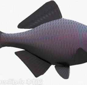 Фіолетова рибка 3d модель