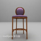 Фиолетовый французский барный стул