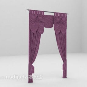 Purple Fabric Curtain V2 3d model