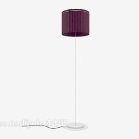 Violetti lampunvarjostin lattiavalaisin 3d-malli