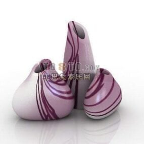 Decorative Purple Vase 3d model