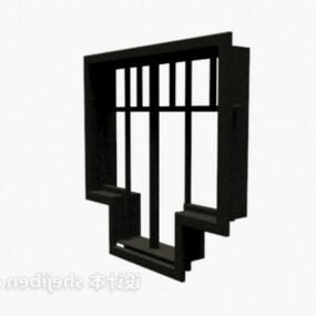 Push And Pull Window Frame 3d model