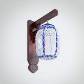 Chinesisches Porzellanschirm-Wandlampen-3D-Modell