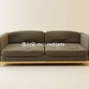 Model 3d Upholsteri Kelabu Sofa Berganda