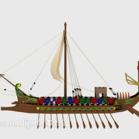 Ancient Sailboat V1 3d model