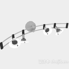 Simple Ceiling Lamp Hanging Bar Led 3d model