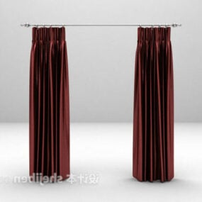 Red Velvet Curtain 3d model