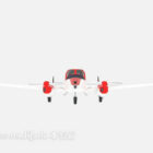 Rot gestreifter Hubschrauber 3D-Modell herunterladen.