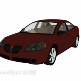 Lowpoly Červený 3D model auta Bmw