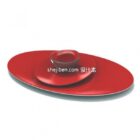 Modello 3d del disco da tè classico rosso.