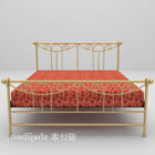 Red double bed max bed 3d model .