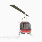 Red helicopter free 3d model .