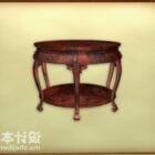 Redwood Round Table 3d model .