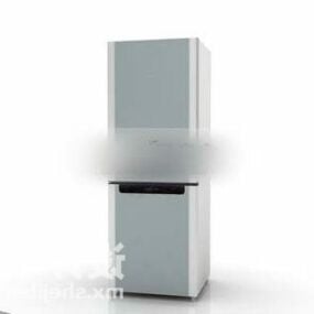 3д модель многодверного холодильника Siemens черного цвета