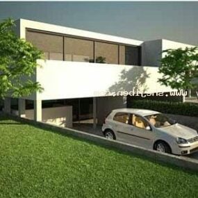 आवासीय आधुनिक हाउस बिल्डिंग 3डी मॉडल