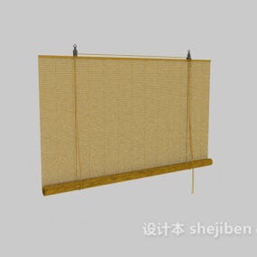 Roll Curtain Bamboo Style 3d model