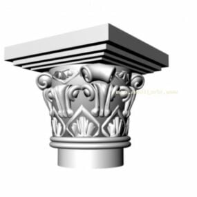Cabeza de columna clásica romana modelo 3d