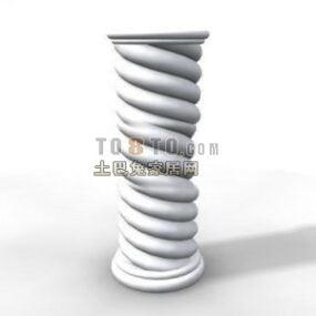 Modelo 3D em forma de torção da coluna romana