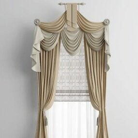 Roman Curtain European Style 3d model