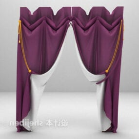 Romantic Purple Curtain 3d model