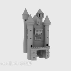 Średniowieczny Castle Budowanie modelu 3D