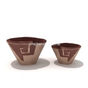 Coffee Cup Brown Porcelain 3d model