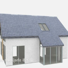 3д модель дома на крыше