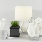 Ensemble De Vase En Céramique Avec Lampe De Table