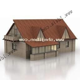 Casa unifamiliar de campo modelo 3d