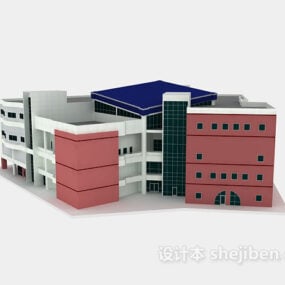 Hochhausgebäude mit gemischter Nutzung, 3D-Modell für Büros