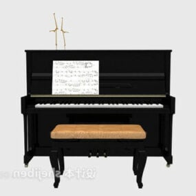 Mô hình nhạc cụ Upright Piano 3d