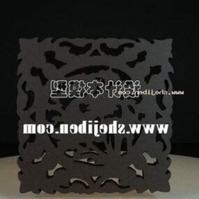 Divisória de tela esculpida em formato quadrado Modelo 3D